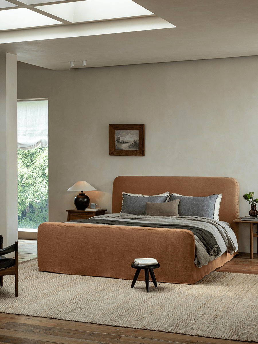 Guni Slipcover Linen Bed - ZM Home