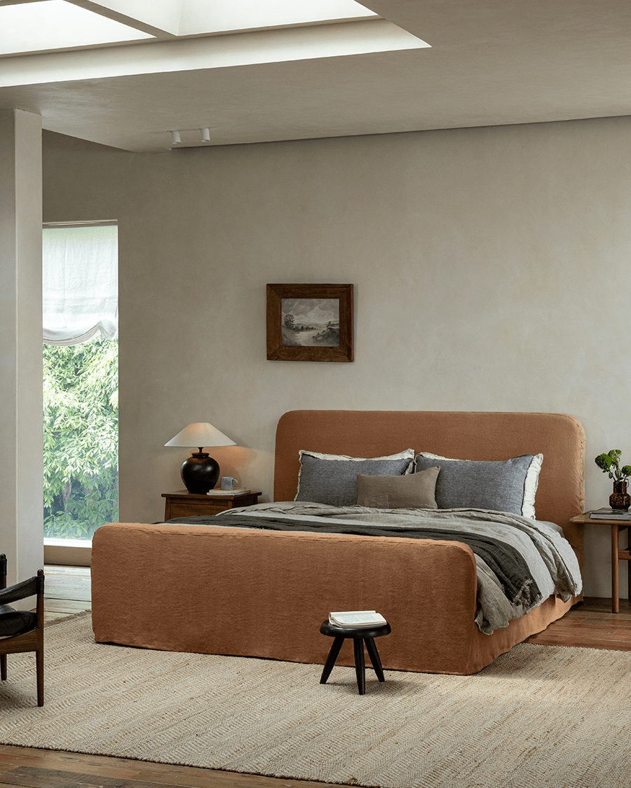 Guni Slipcover Linen Bed - ZM Home