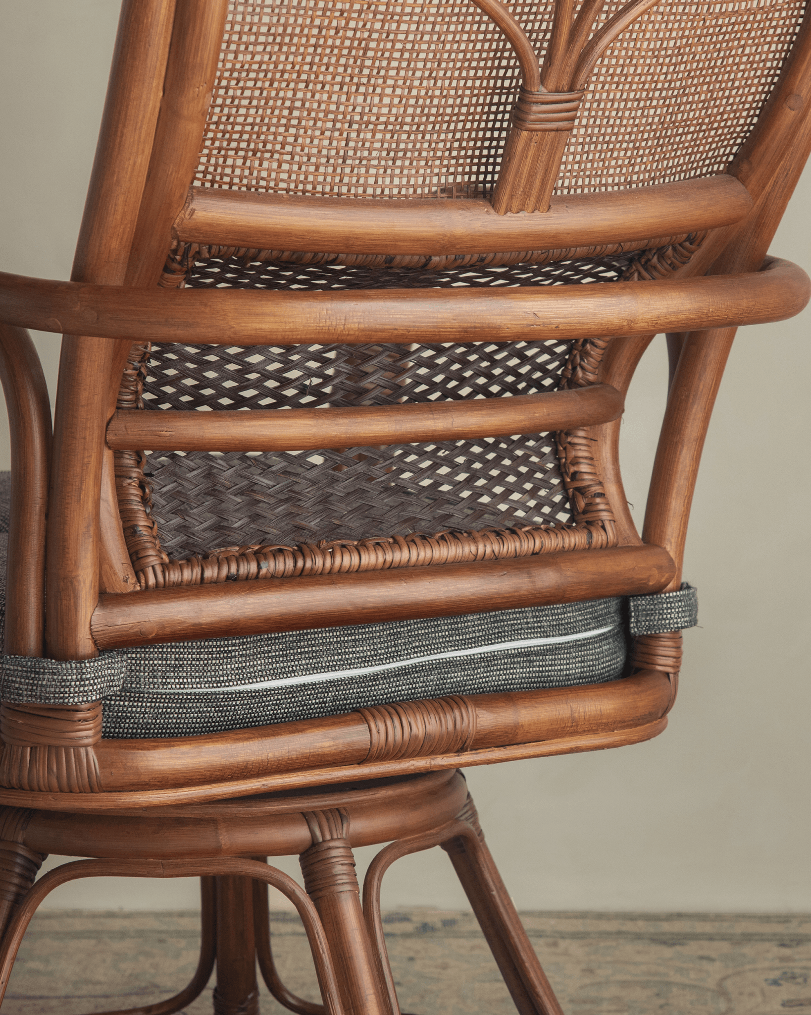 Gakusha Rattan Swivel Chair - ZM Home