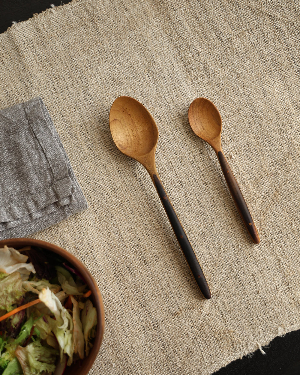 Ebony Wood Handle Table Spoon*2PCS - ZM Home