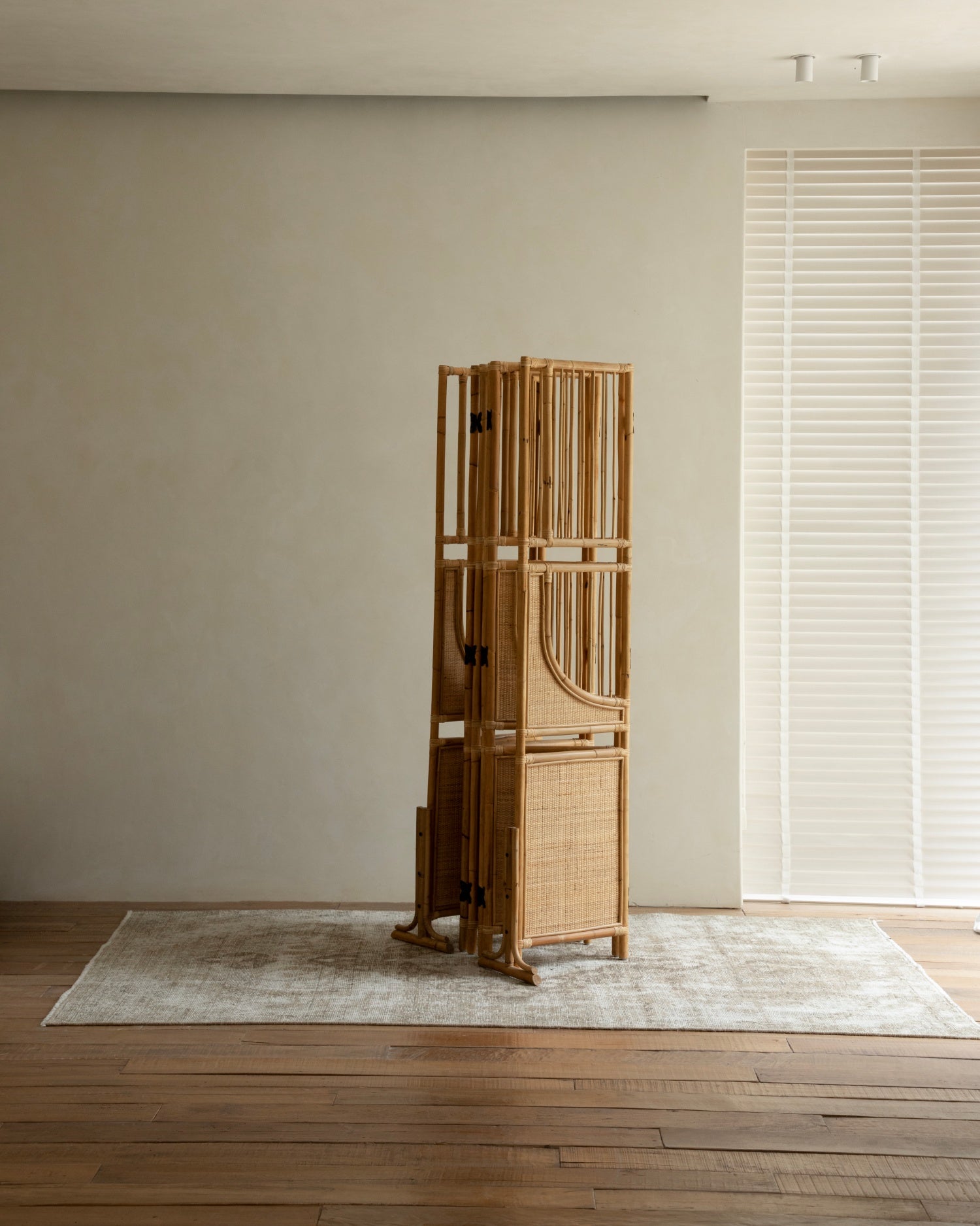 Sunlit Rattan Screen