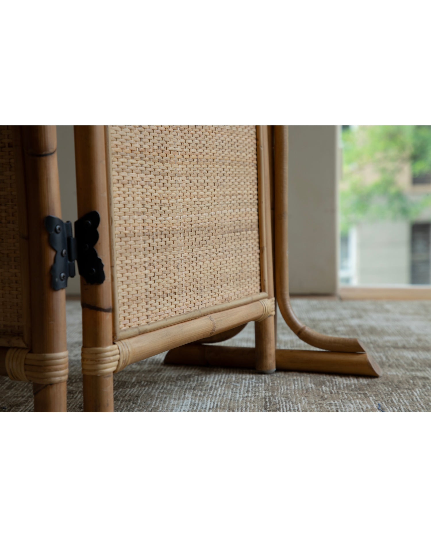 Sunlit Rattan Screen