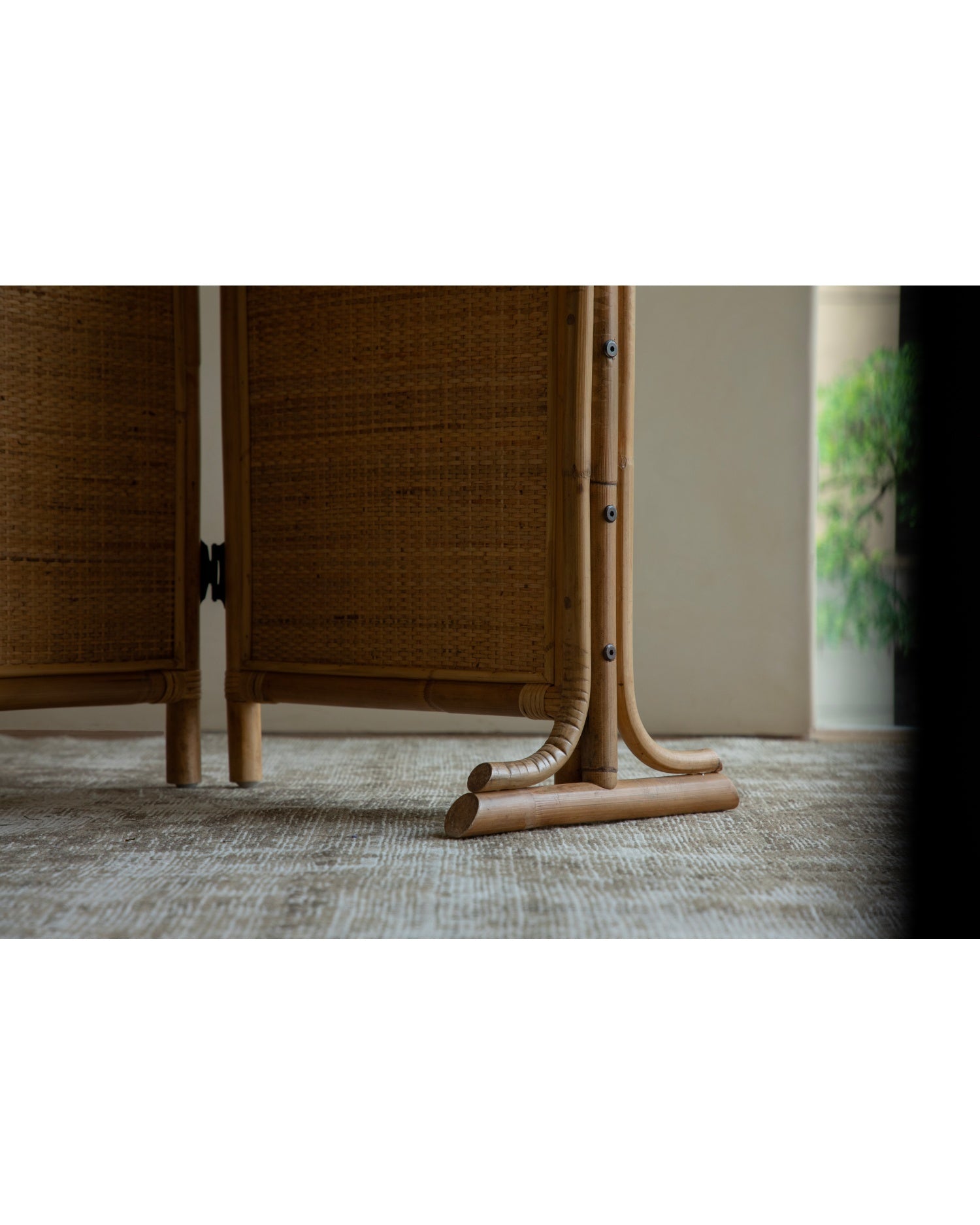 Sunlit Rattan Screen