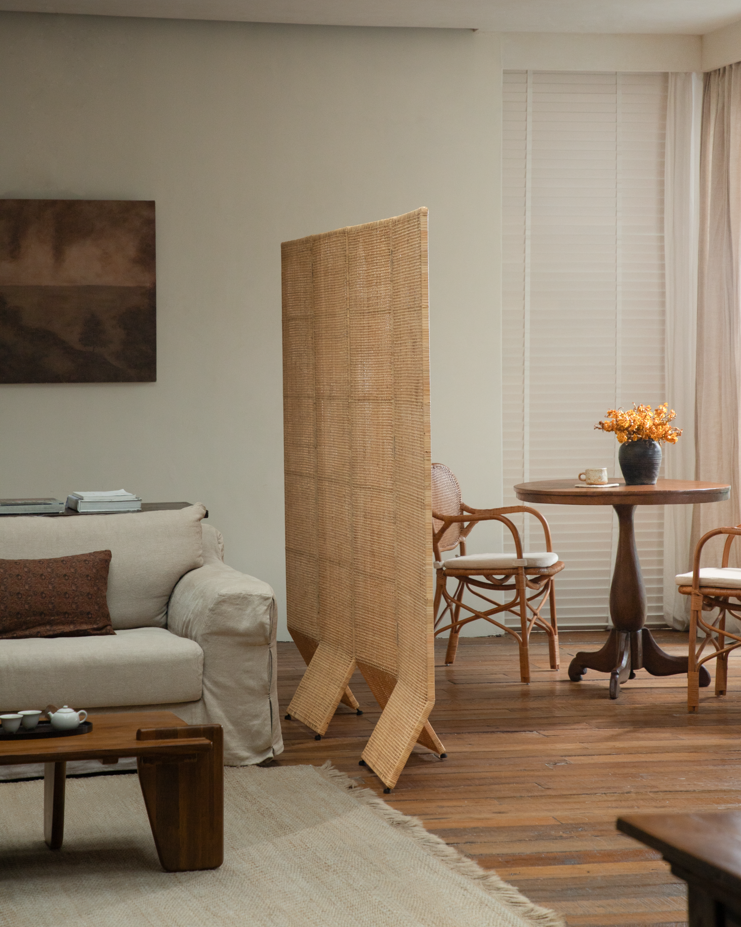 Solis Rattan Room Divider