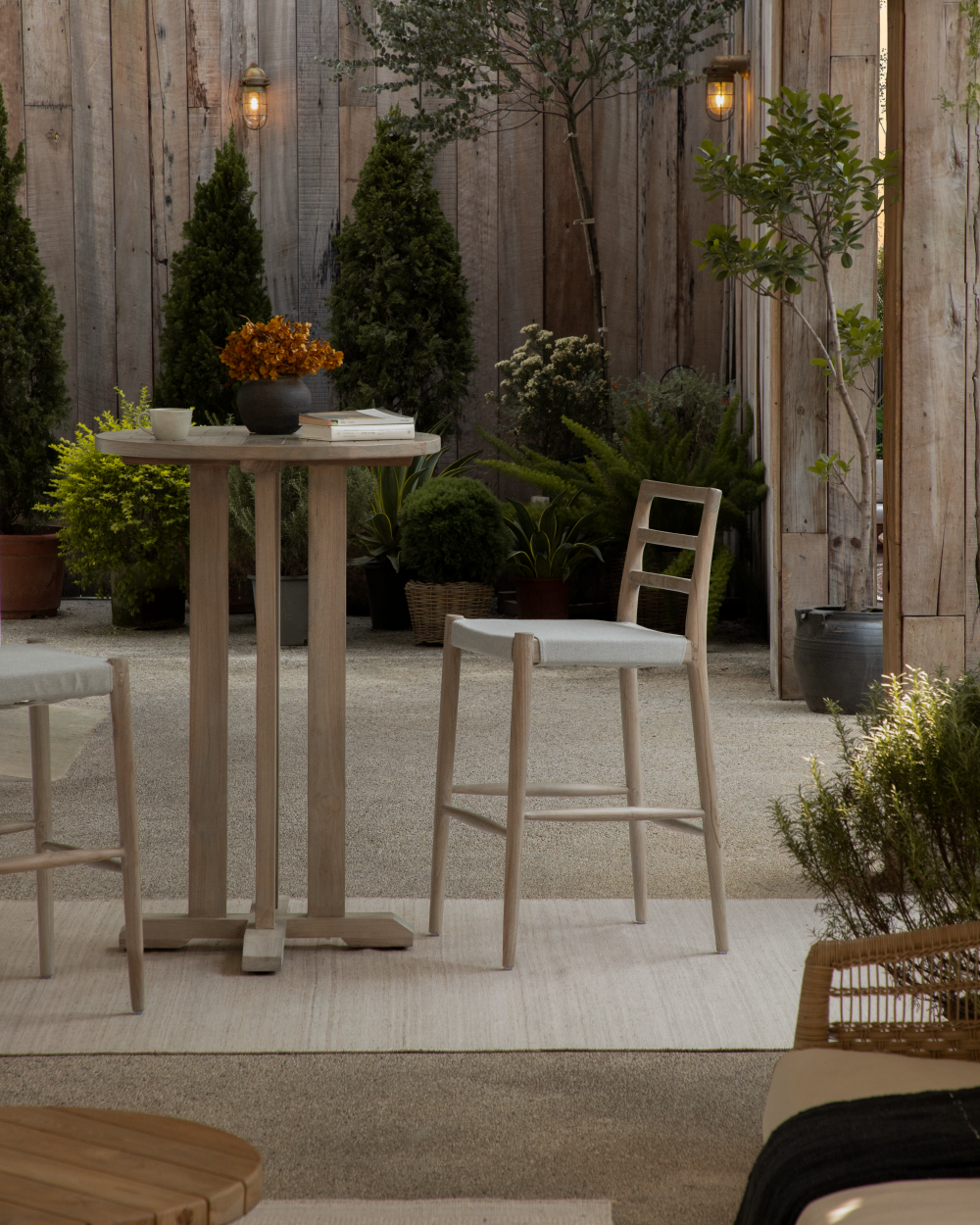 Outdoor Bar Chair and Table Set