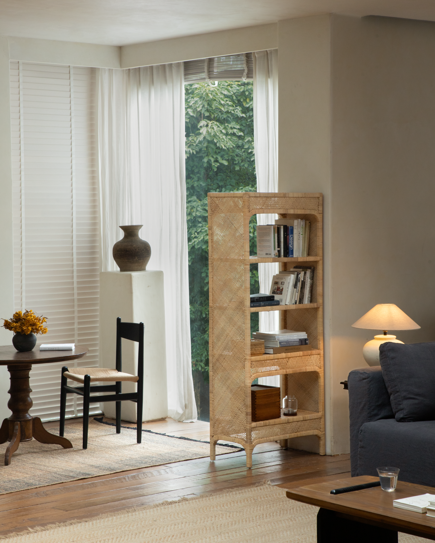 Mallow Rattan Shelving Unit