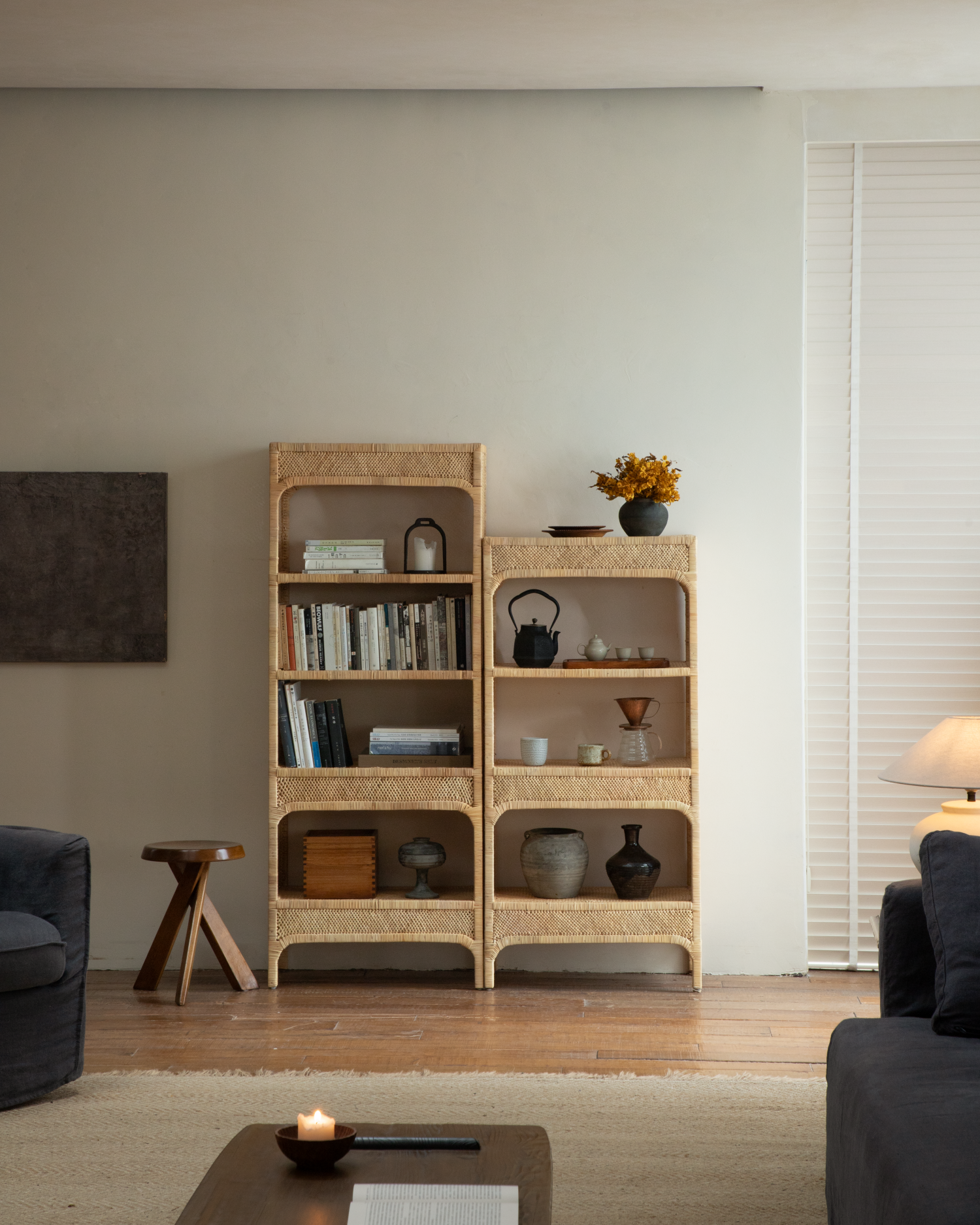 Mallow Rattan Shelving Unit