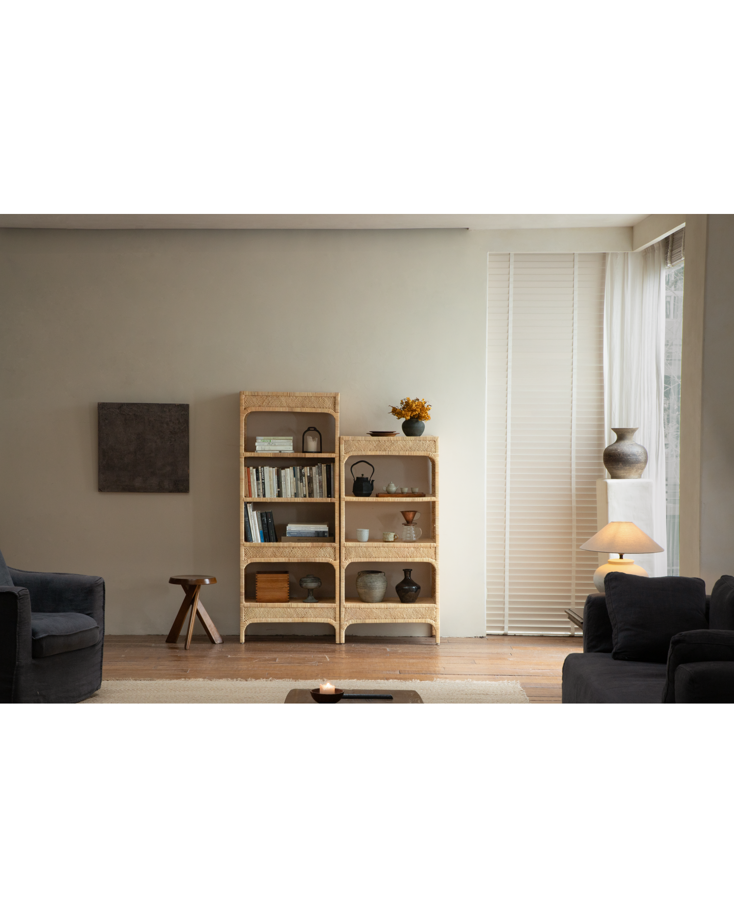 Mallow Rattan Shelving Unit