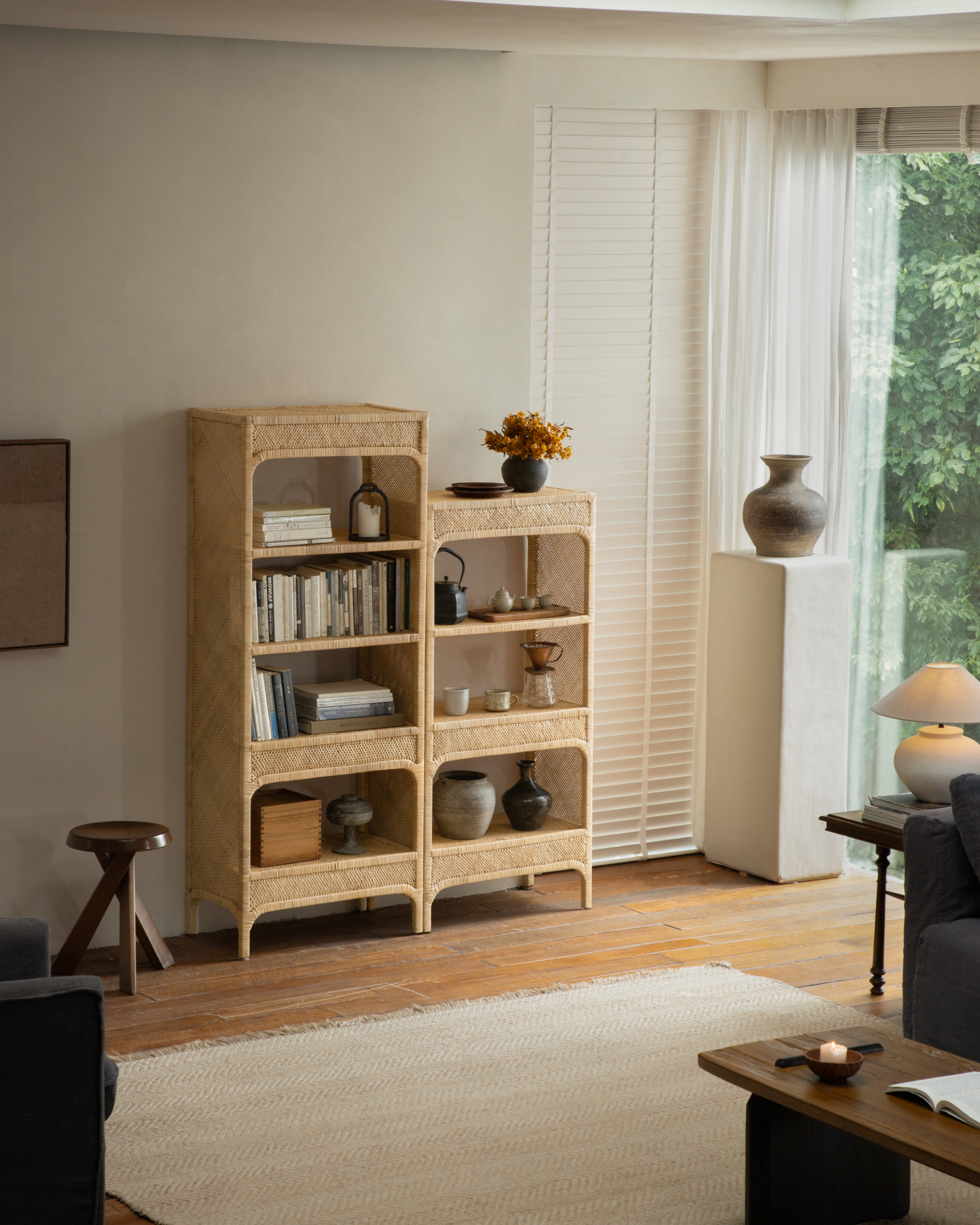 Mallow Rattan Shelving Unit
