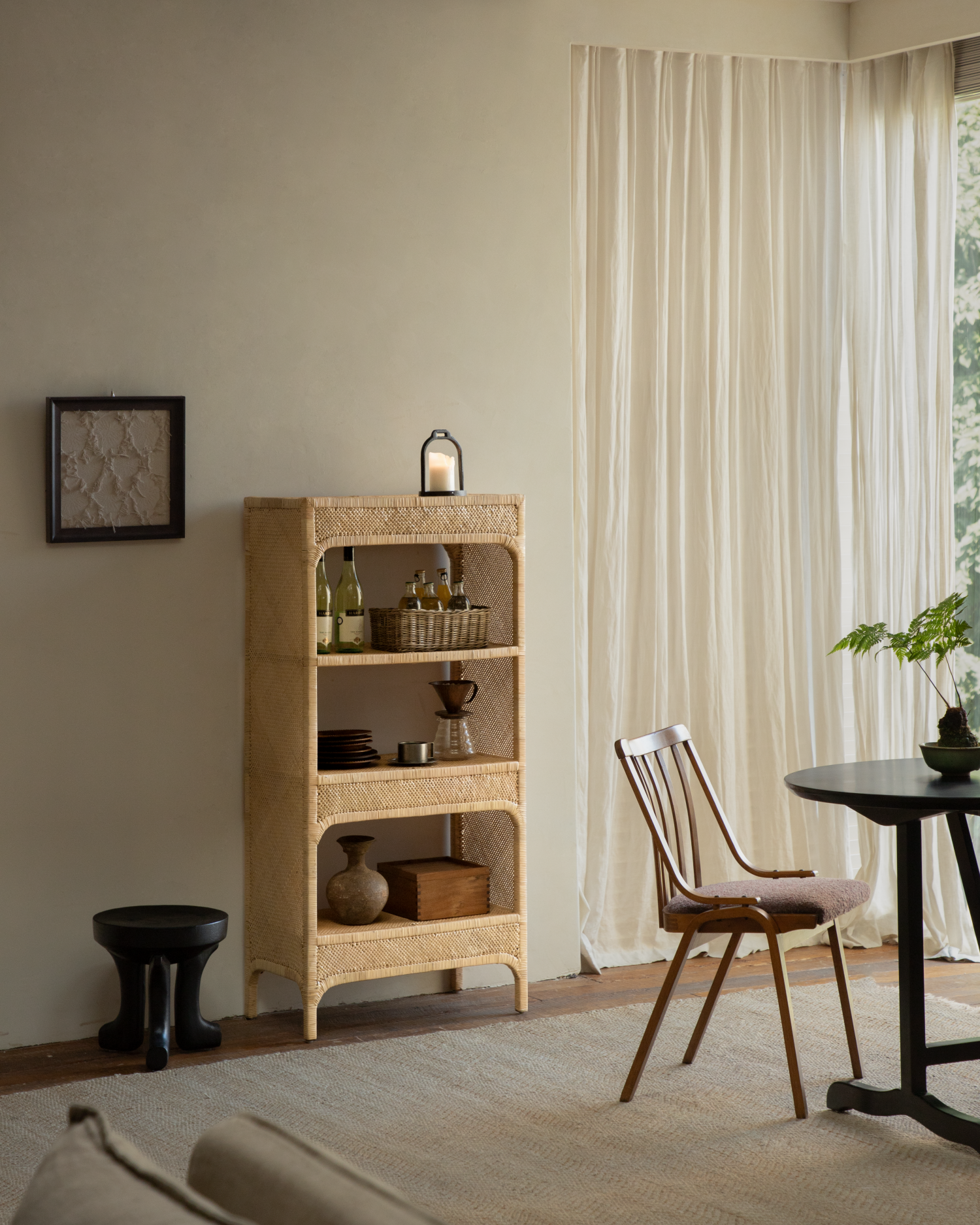 Mallow Rattan Shelving Unit