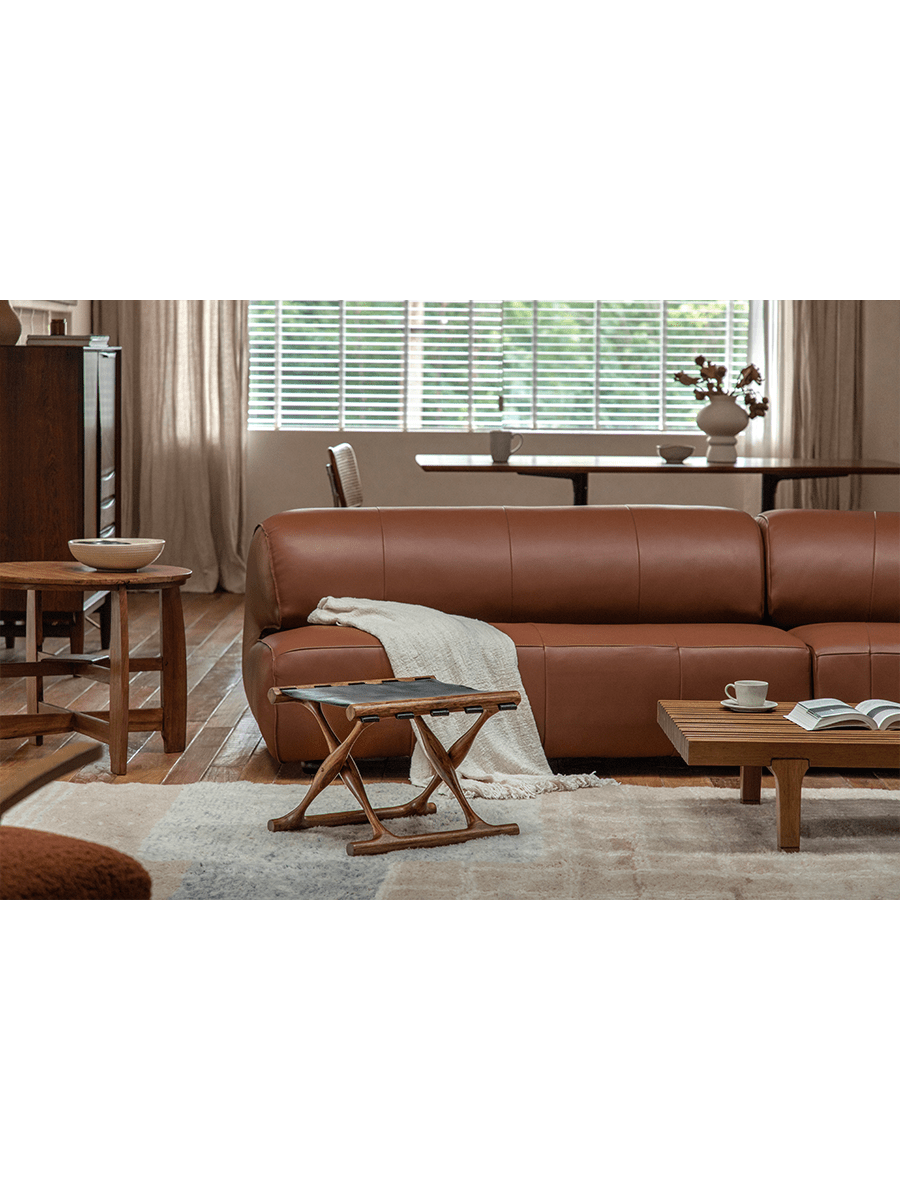 Maverick Leather Stool - ZM Home