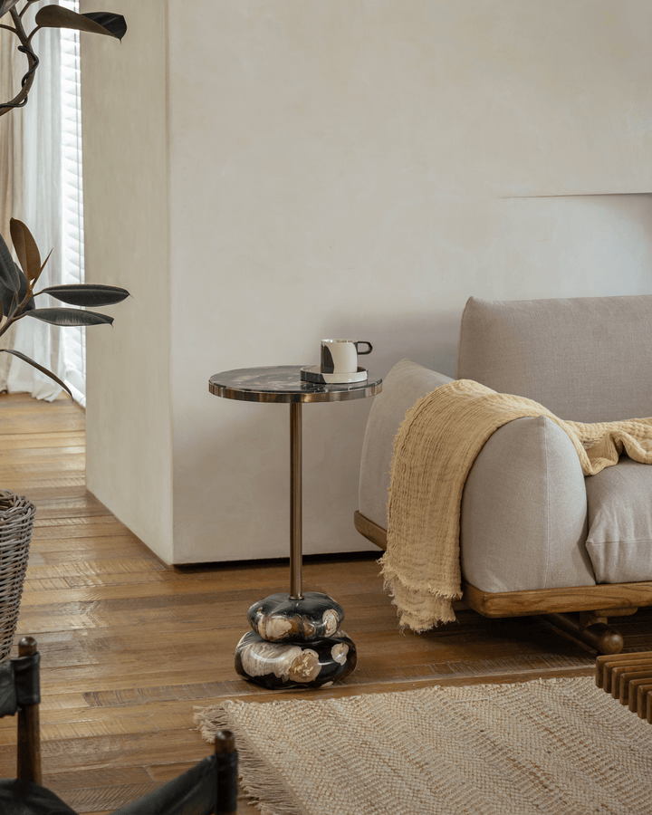 Lolli Petrified Wood Side Table - ZM Home