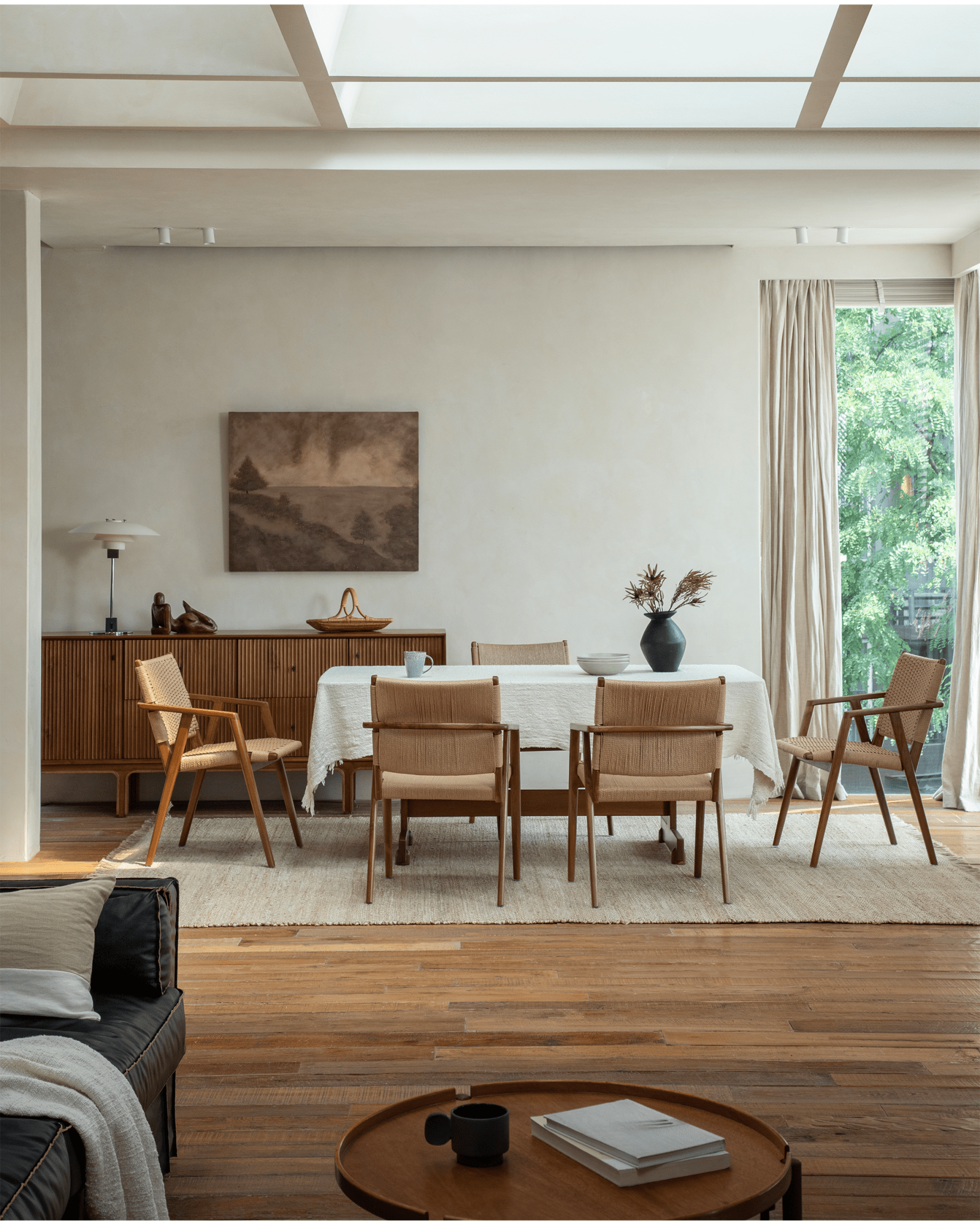 Luisa Chair | Teak Mid-Century Woven Seat Chair - ZM Home Luisa Chair | Teak Mid-Century Woven Seat Chair - ZM Home