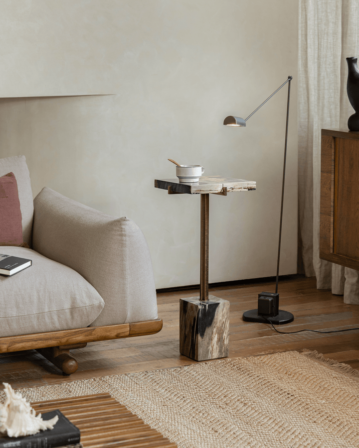 Lolli Petrified Wood Side Table - ZM Home