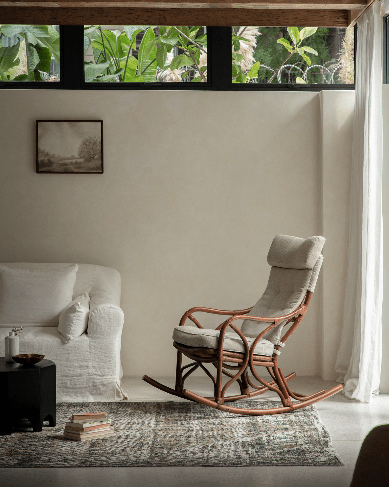 Aku Rattan Rocking Chair - ZM Home