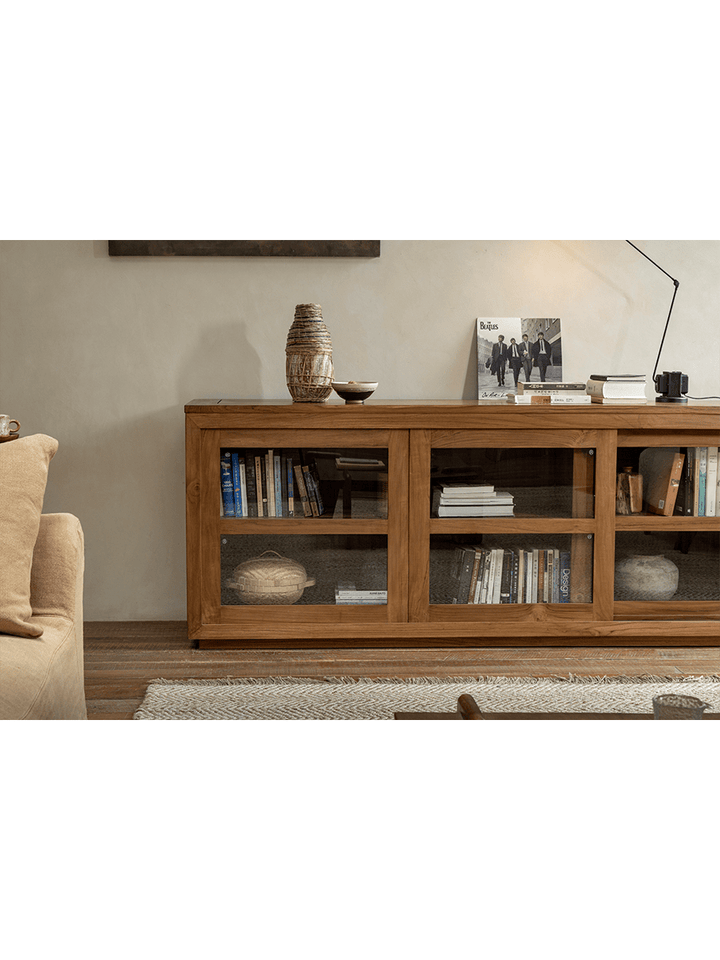 Glass Front Bookcase - ZM Home