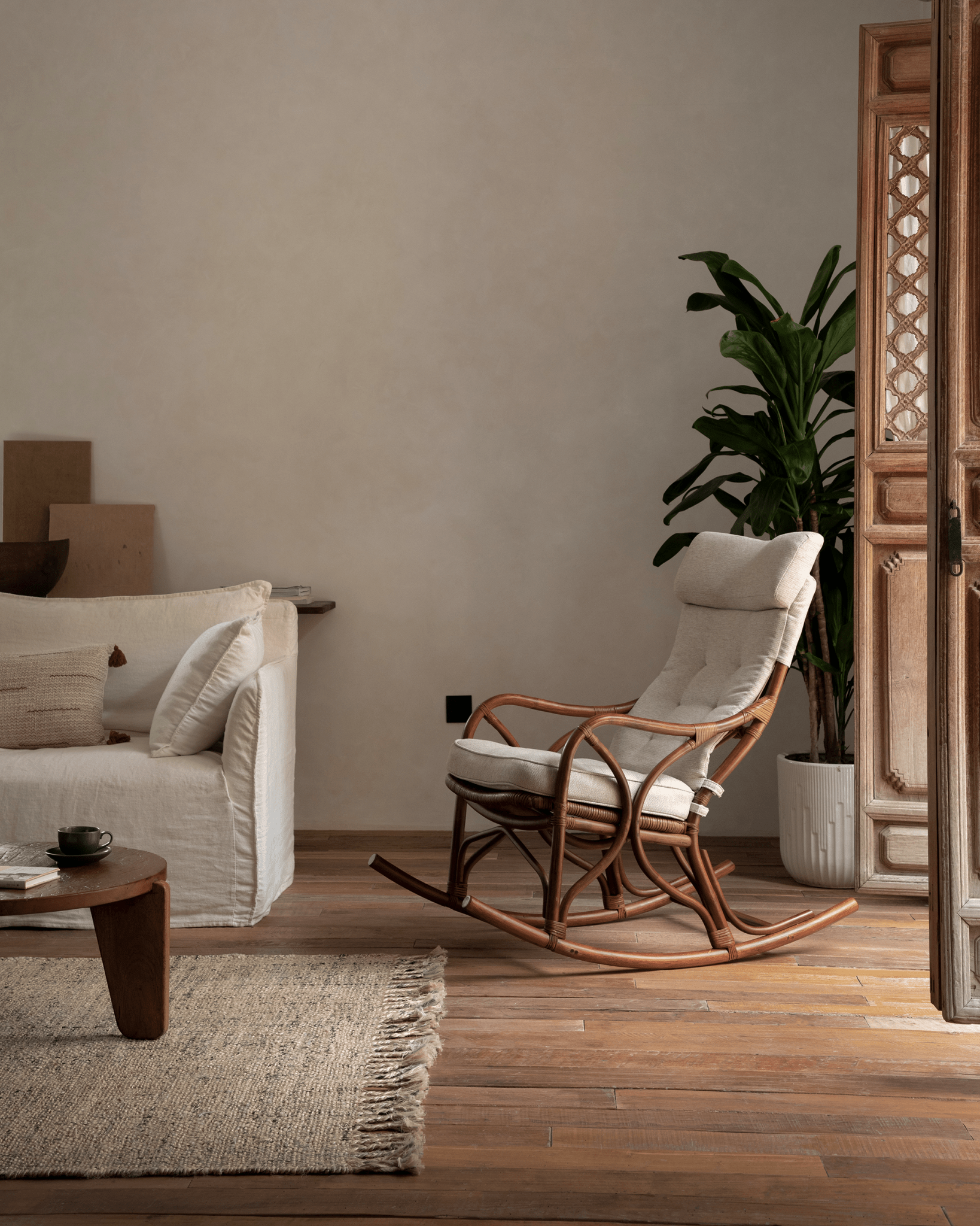 Aku Rattan Rocking Chair - ZM Home