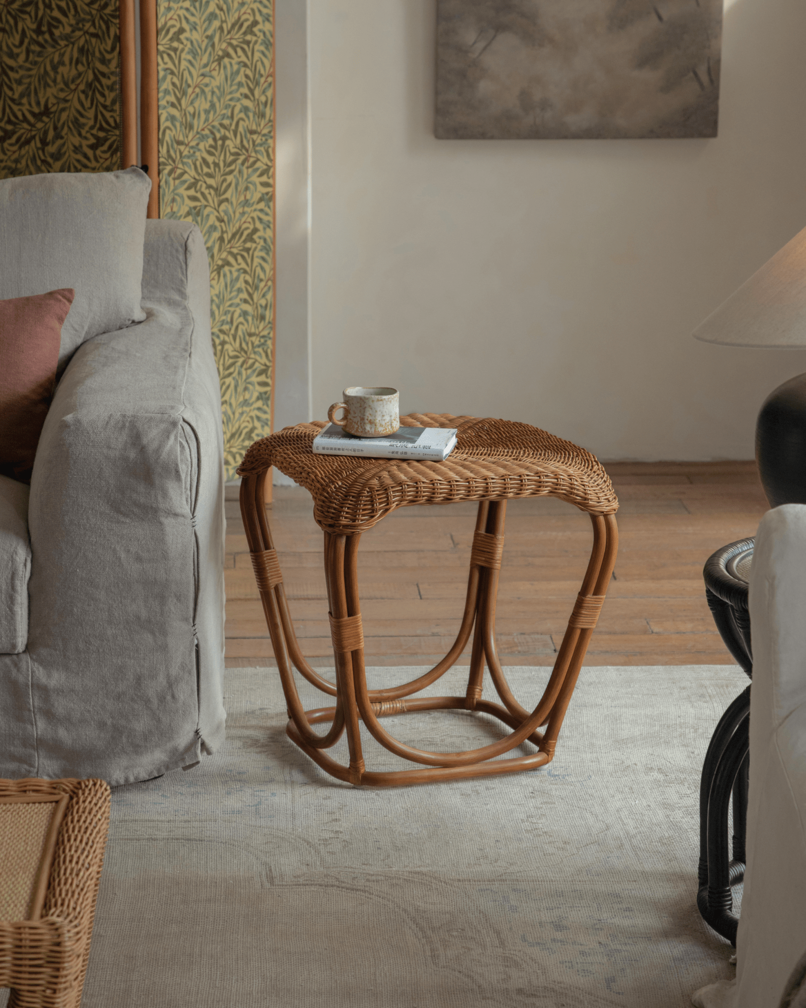 Pinecone Rattan Side Table - ZM Home