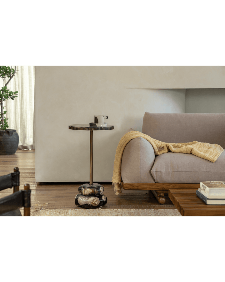 Lolli Petrified Wood Side Table - ZM Home