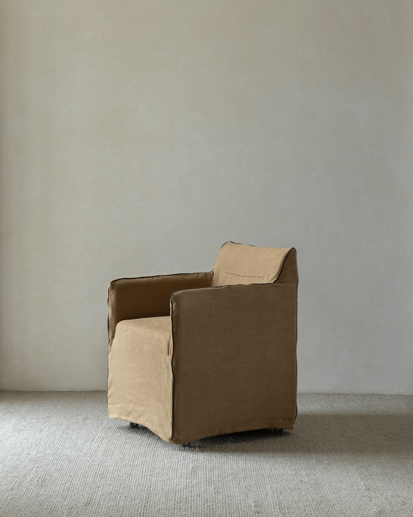 Ducy Linen Slipcover Chair - ZM Home