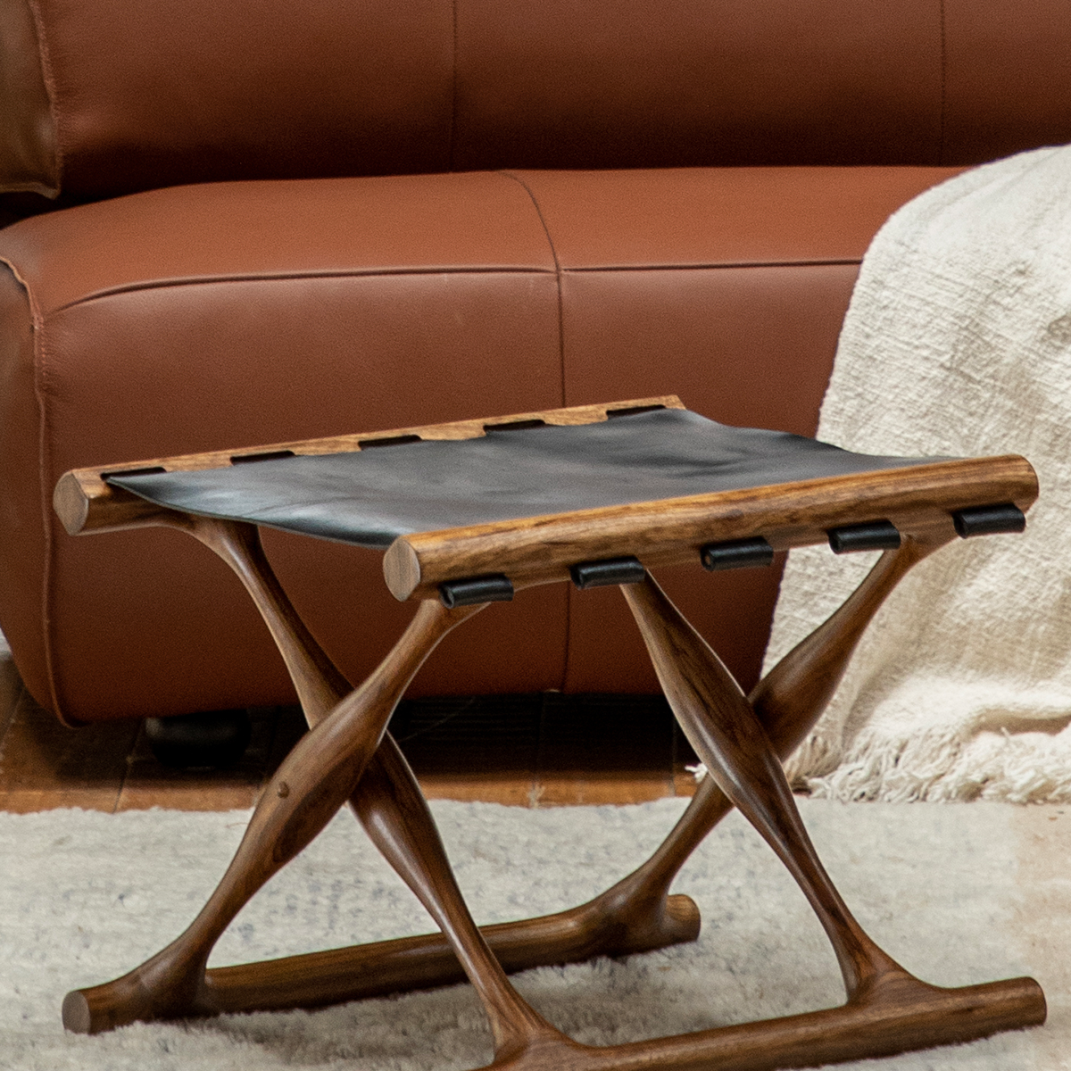 【送料込】ACME Furniture OAKS LEATHER STOOL ACME Furniture OAKS LEATHER STOOL / アクメファニチャー オークス