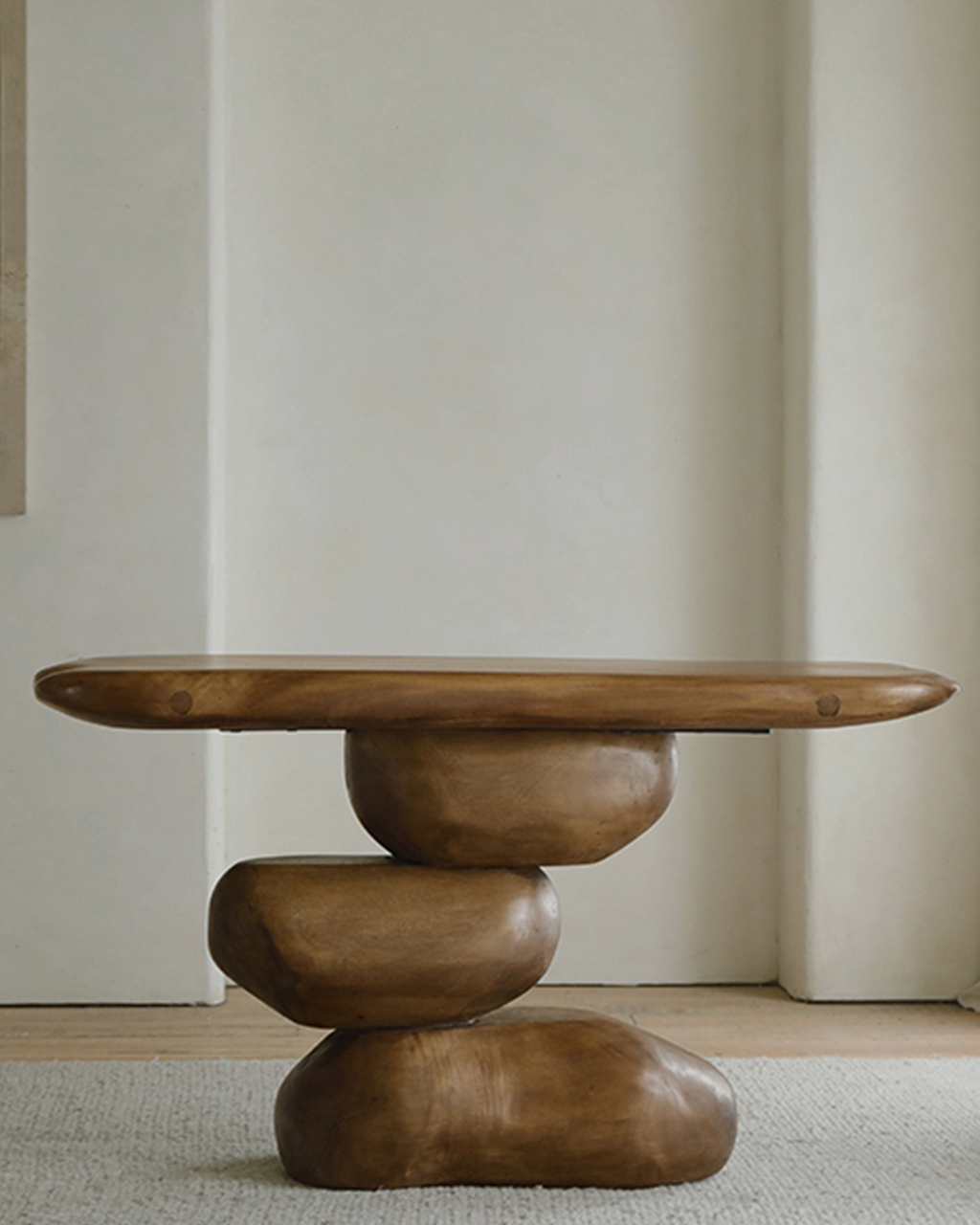 Mesa Console Table | Natural Wood Console w/ Storage - ZM Home Mesa Console Table | Natural Wood Console w/ Storage - ZM Home