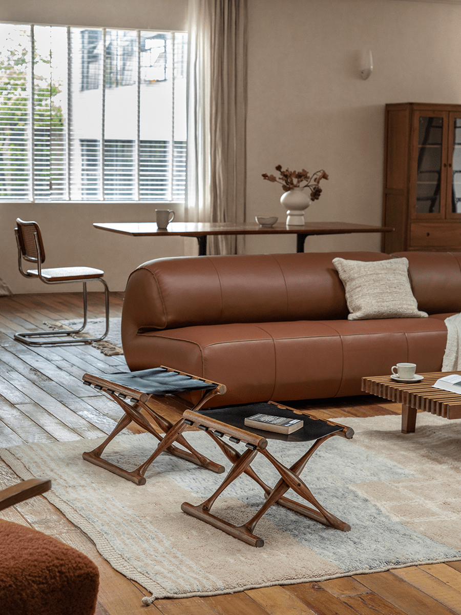 Maverick Leather Stool - ZM Home