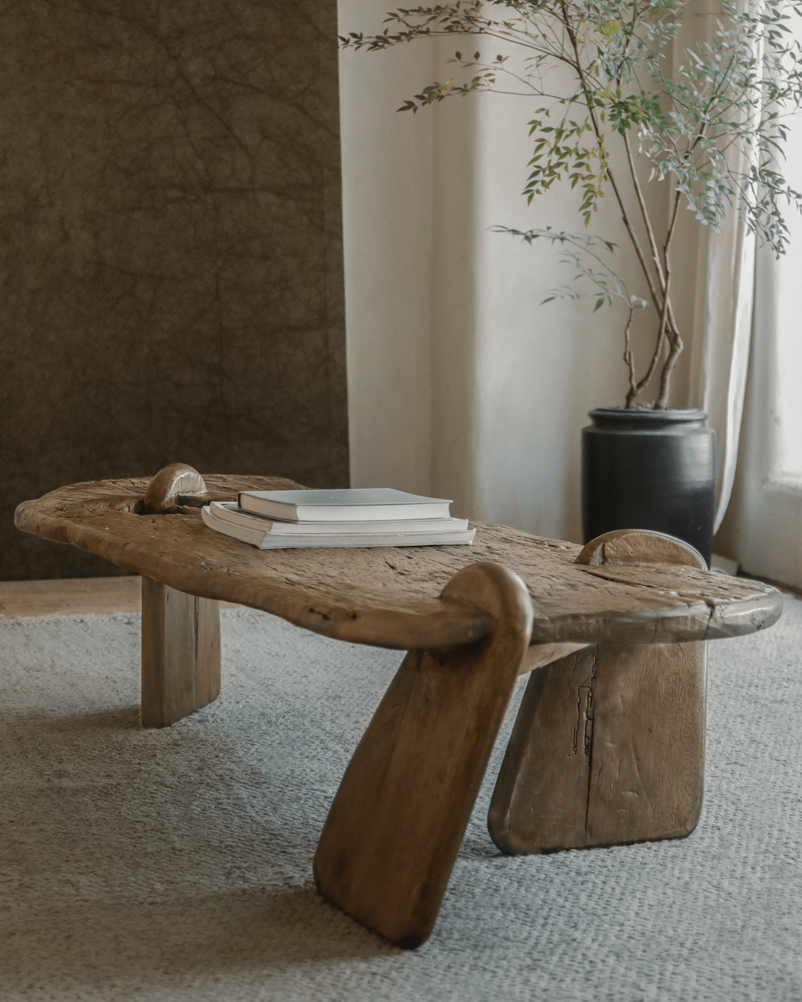 Rustic Driftwood Coffee Table | Reclaimed Wood, 55in - ZM Home Rustic Driftwood Coffee Table | Reclaimed Wood, 55in - ZM Home