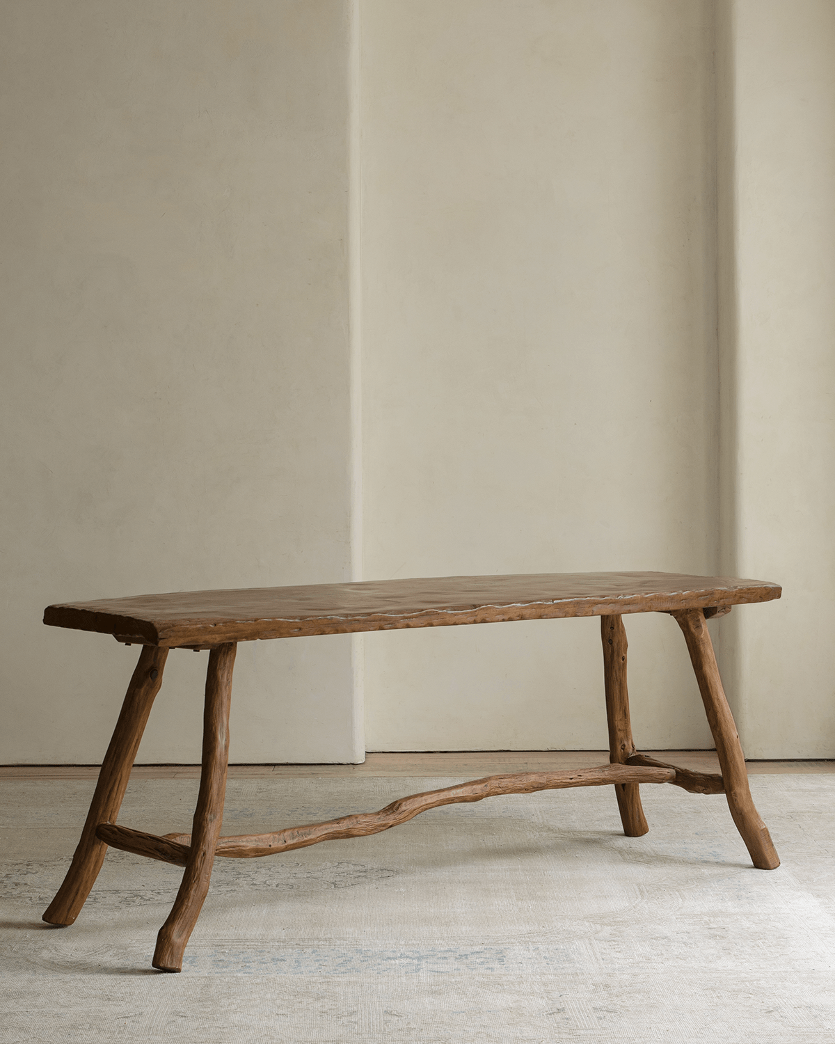 Branch Console Table showcasing natural wood grain and rustic design, ideal for entryways.
