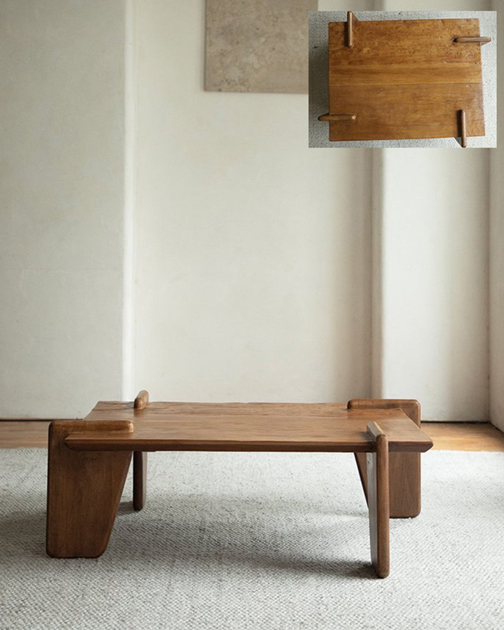 Deck Coffee Table - Rustic reclaimed wood with modern design, perfect for living room decor, natural texture