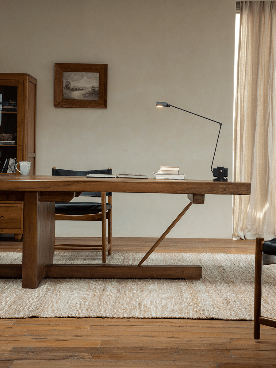 Sailboat Desk in a modern interior with solid wood construction and elegant design, perfect for a refined touch.