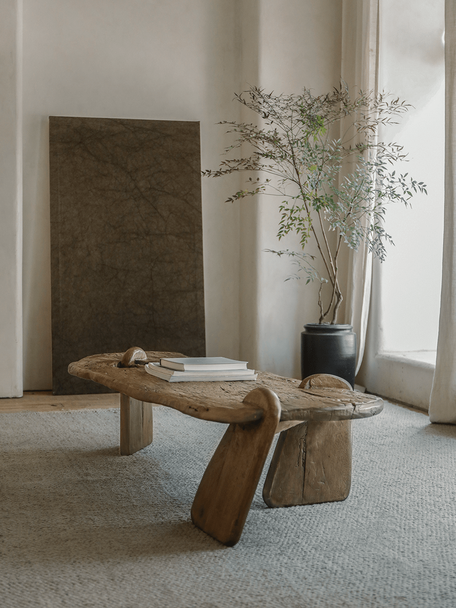 Rustic Driftwood Coffee Table - ZM Home