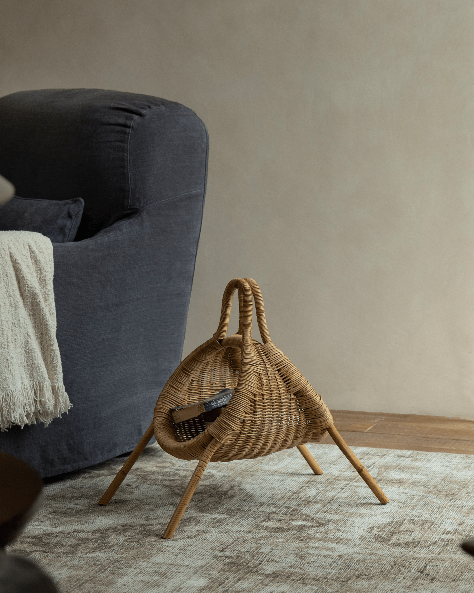 Molly Rattan Storage Basket - ZM Home