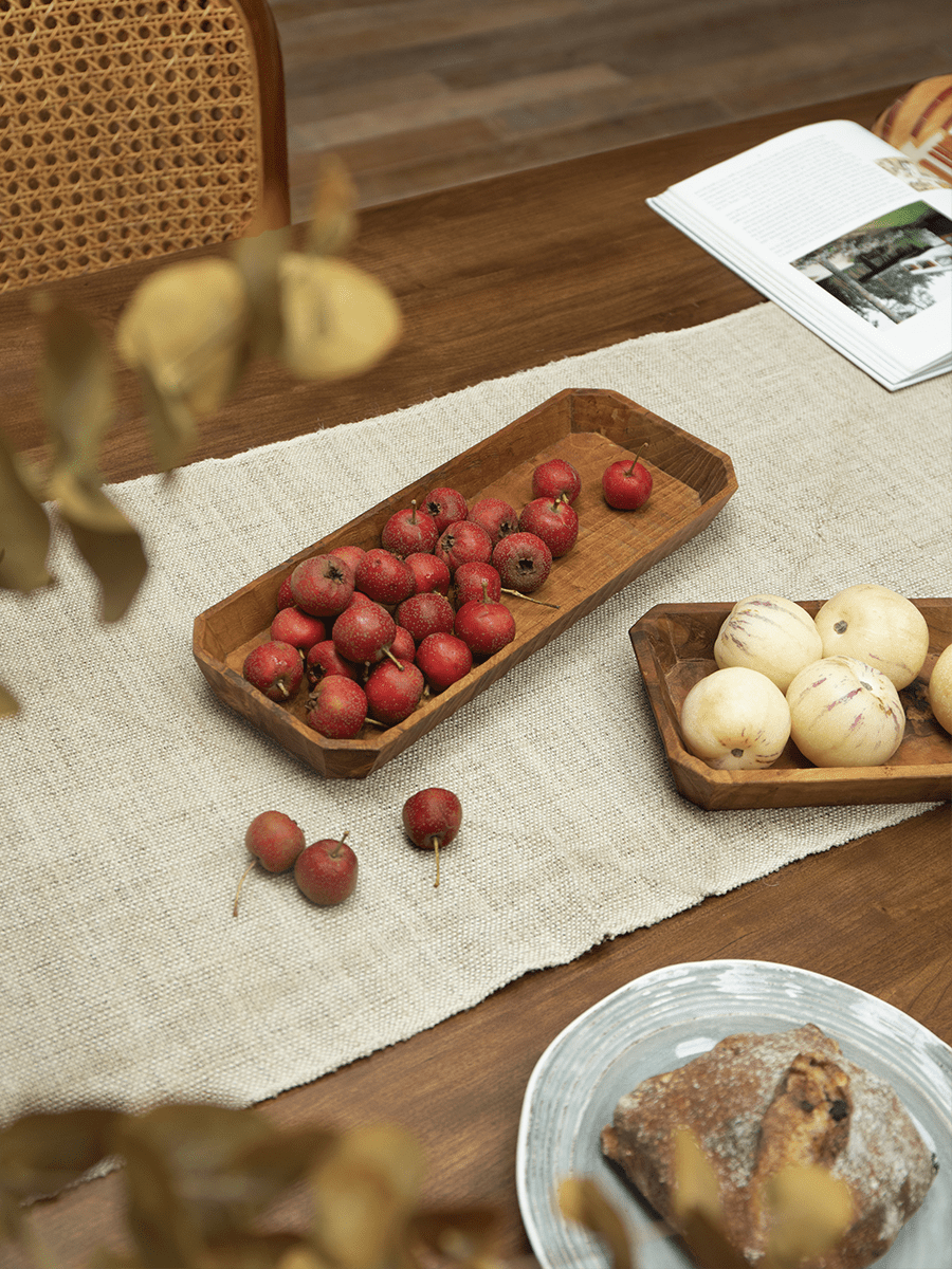 Abbey Teak Serving Tray 2PC - ZM Home