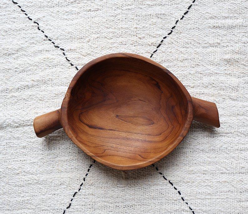 Handcrafted teak wood Fany serving tray, perfect for snacks and decor