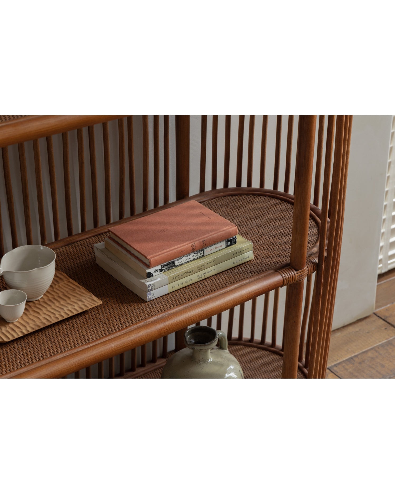 Olin Rattan Display Shelf