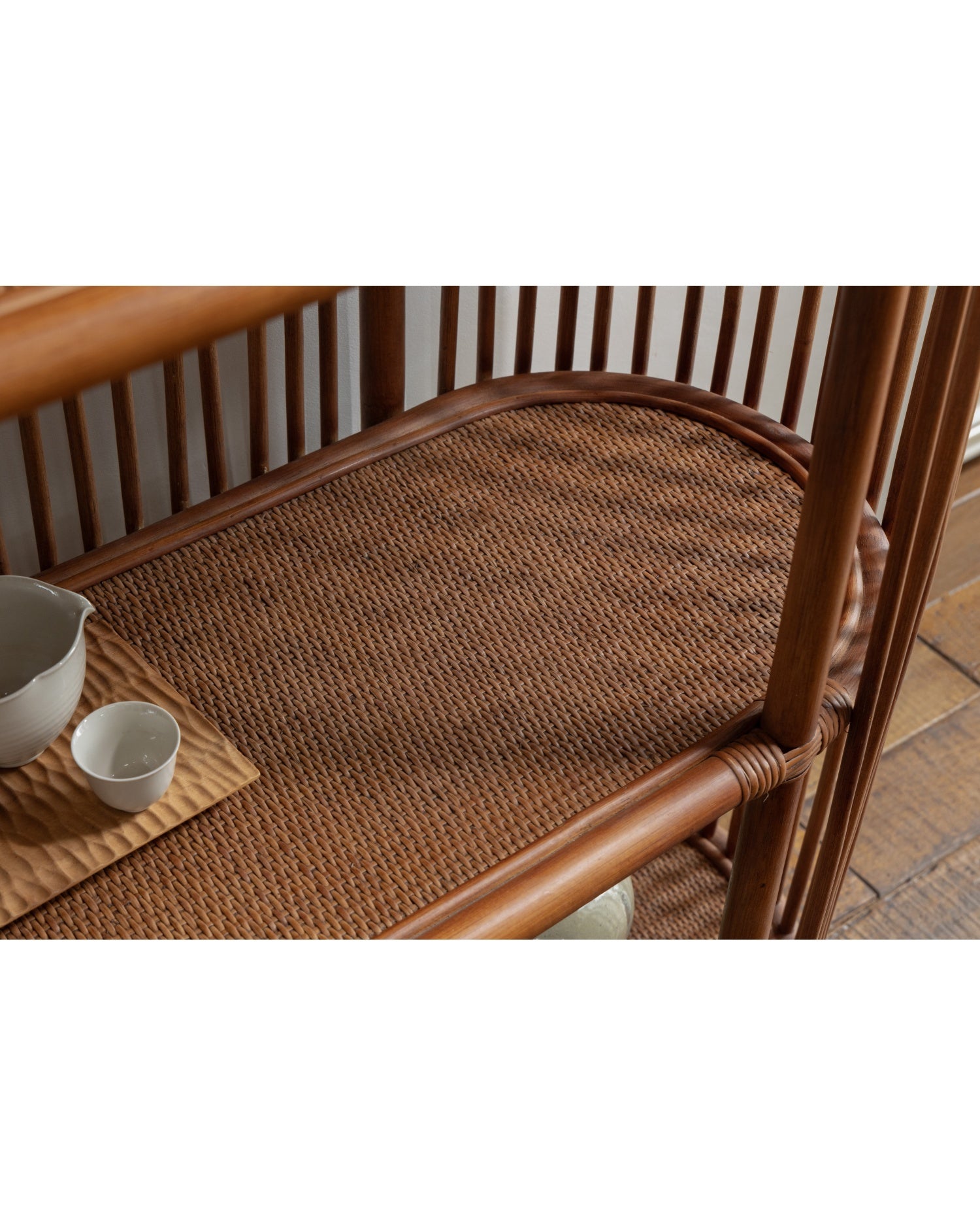 Olin Rattan Display Shelf
