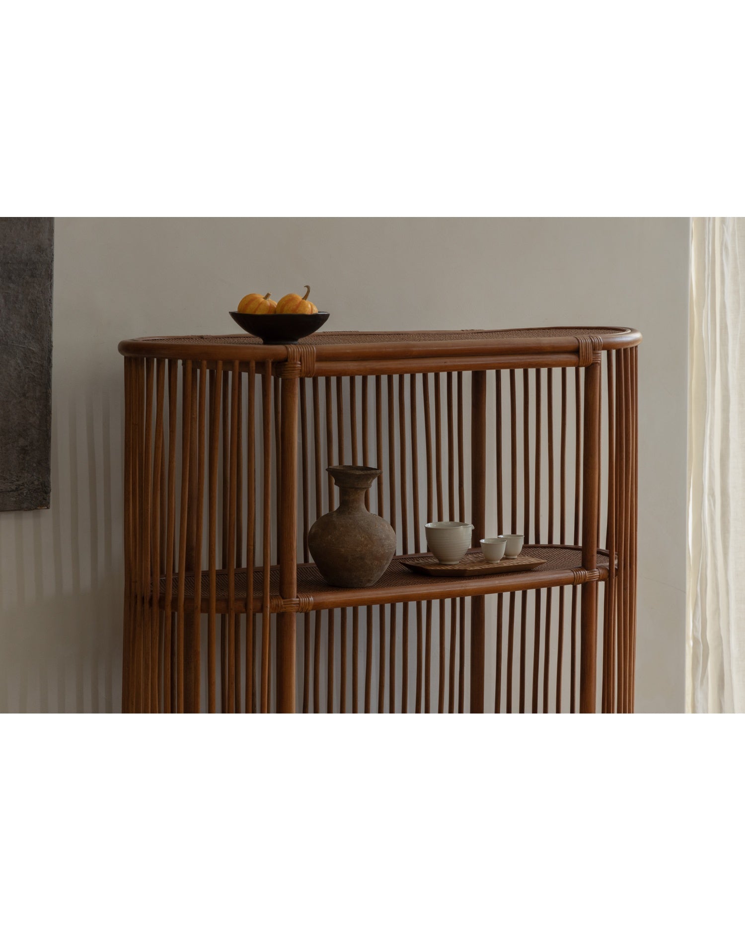 Olin Rattan Display Shelf