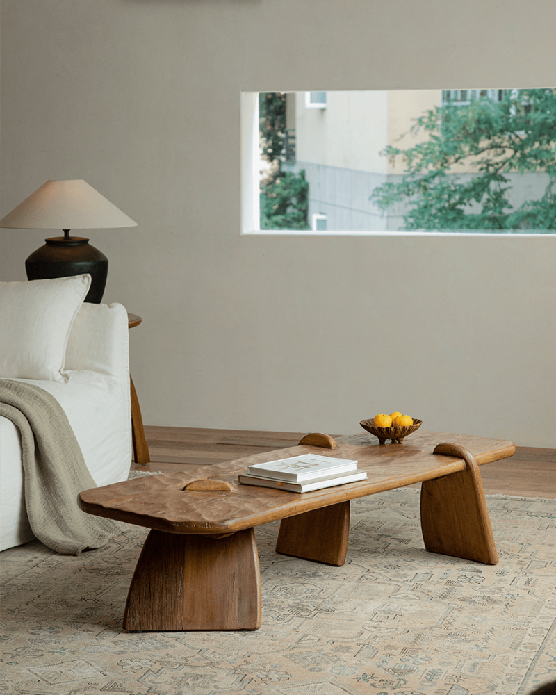 Rustic Driftwood Coffee Table - ZM Home