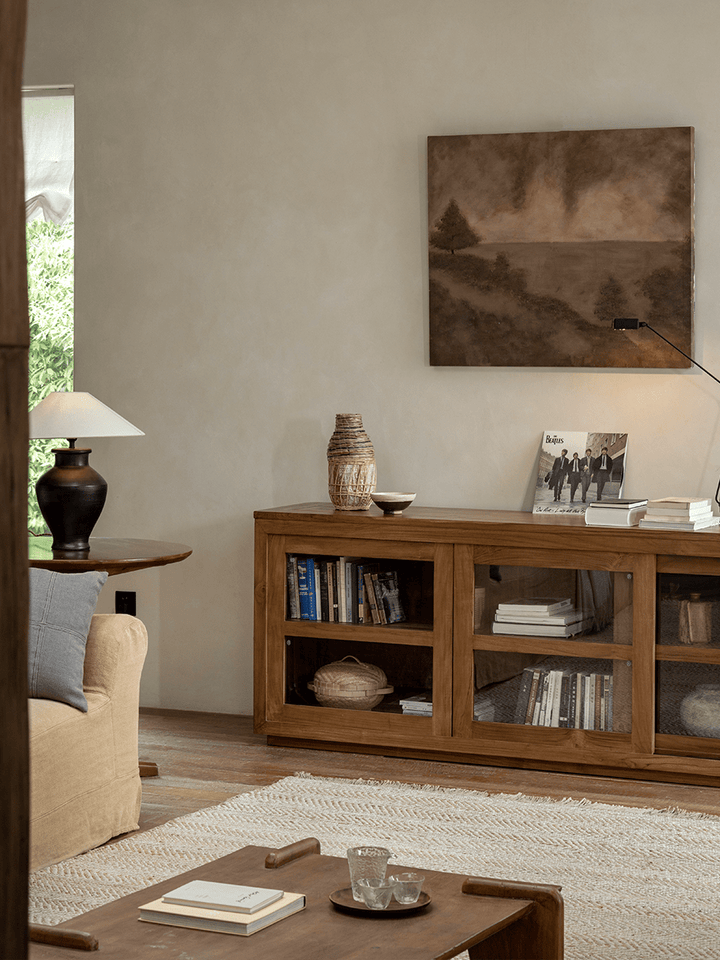 Glass Front Bookcase - ZM Home