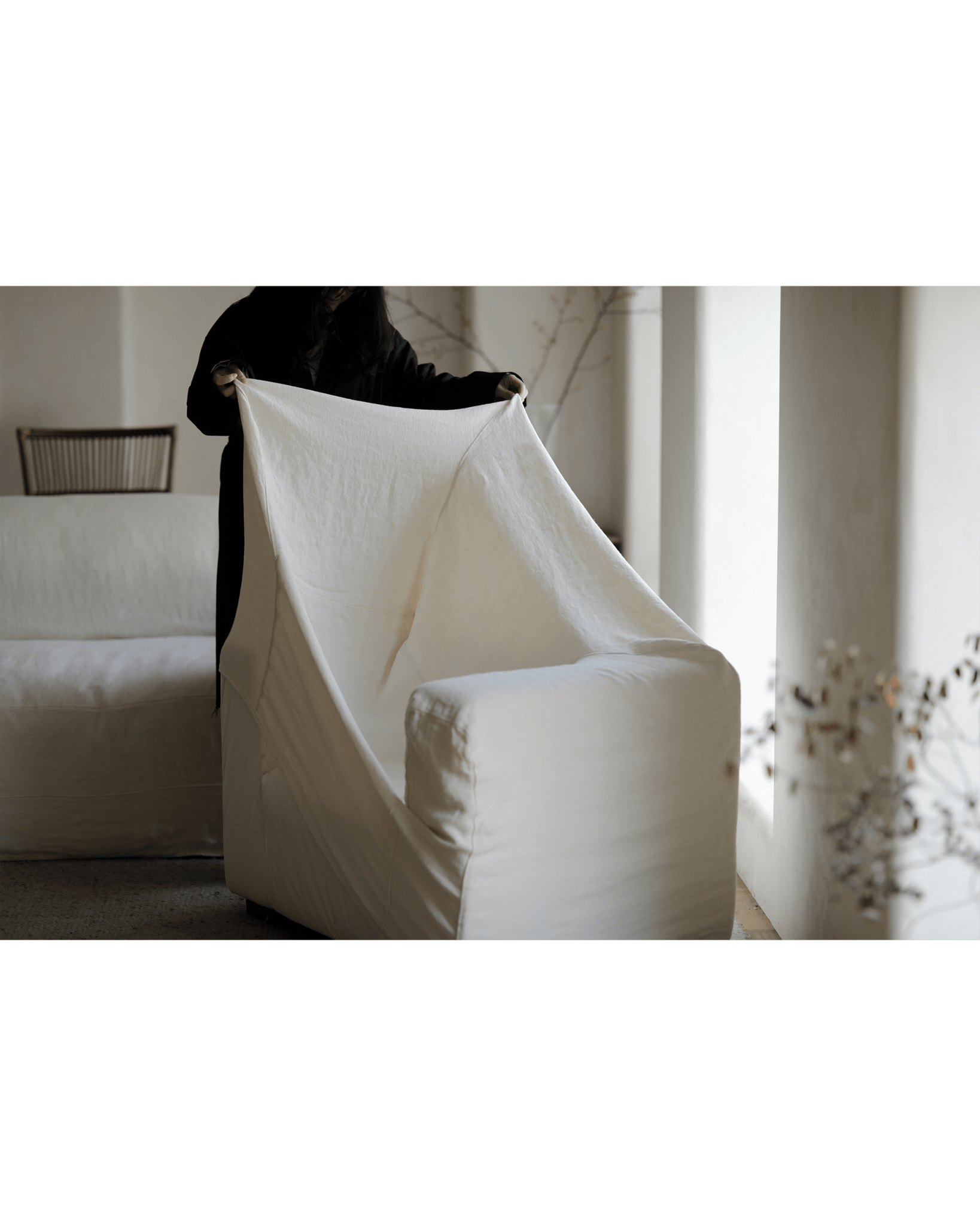 Lea Slipcover Armchair - ZM Home