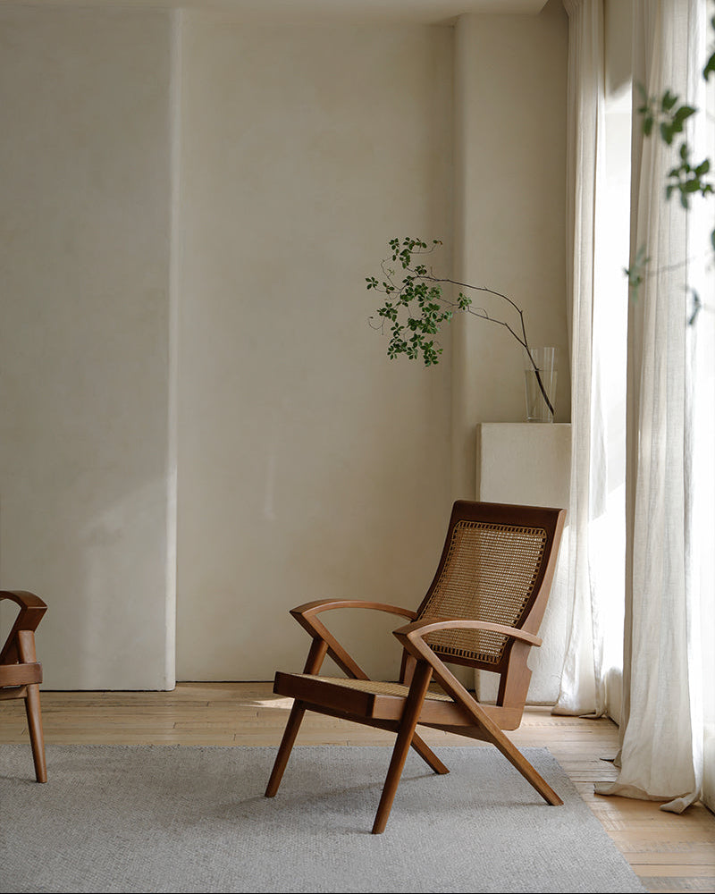 Rex Easy Chair | Teak Frame Rattan Lounge Chair - ZM Home