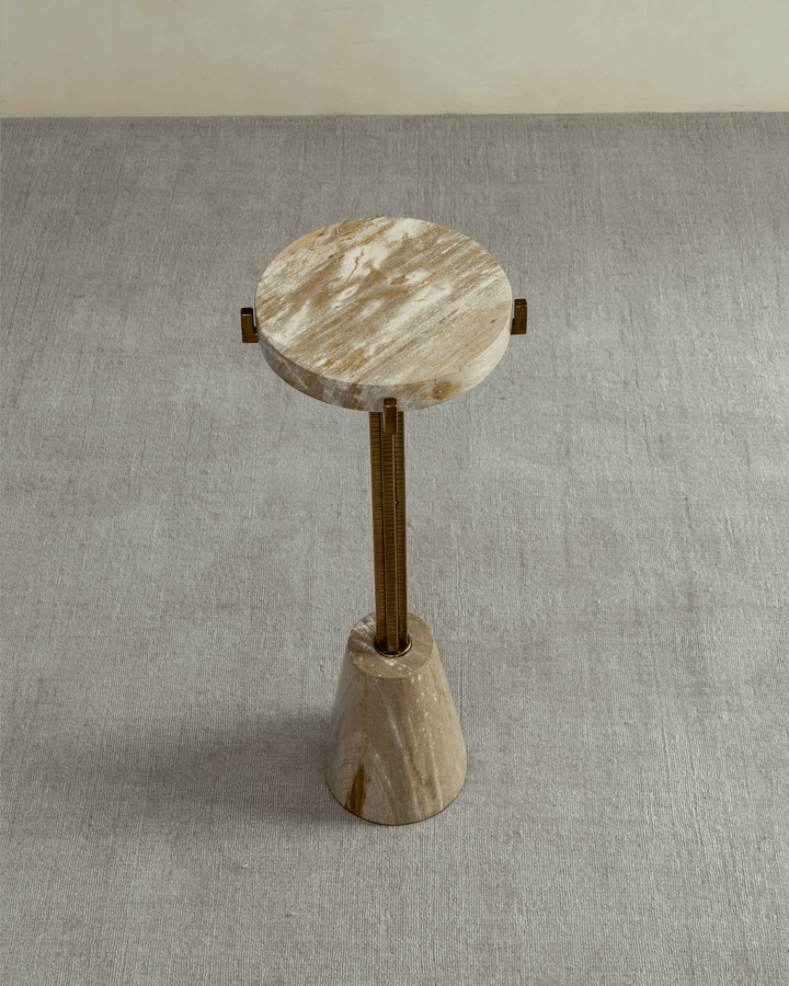 Lolli Petrified Wood Side Table - ZM Home