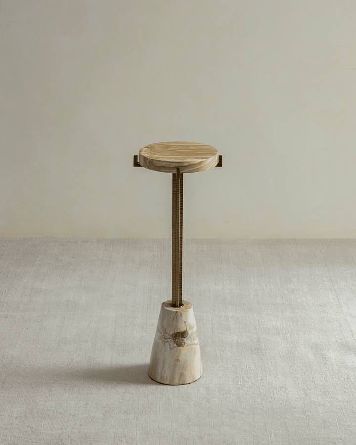 Lolli Petrified Wood Side Table - ZM Home
