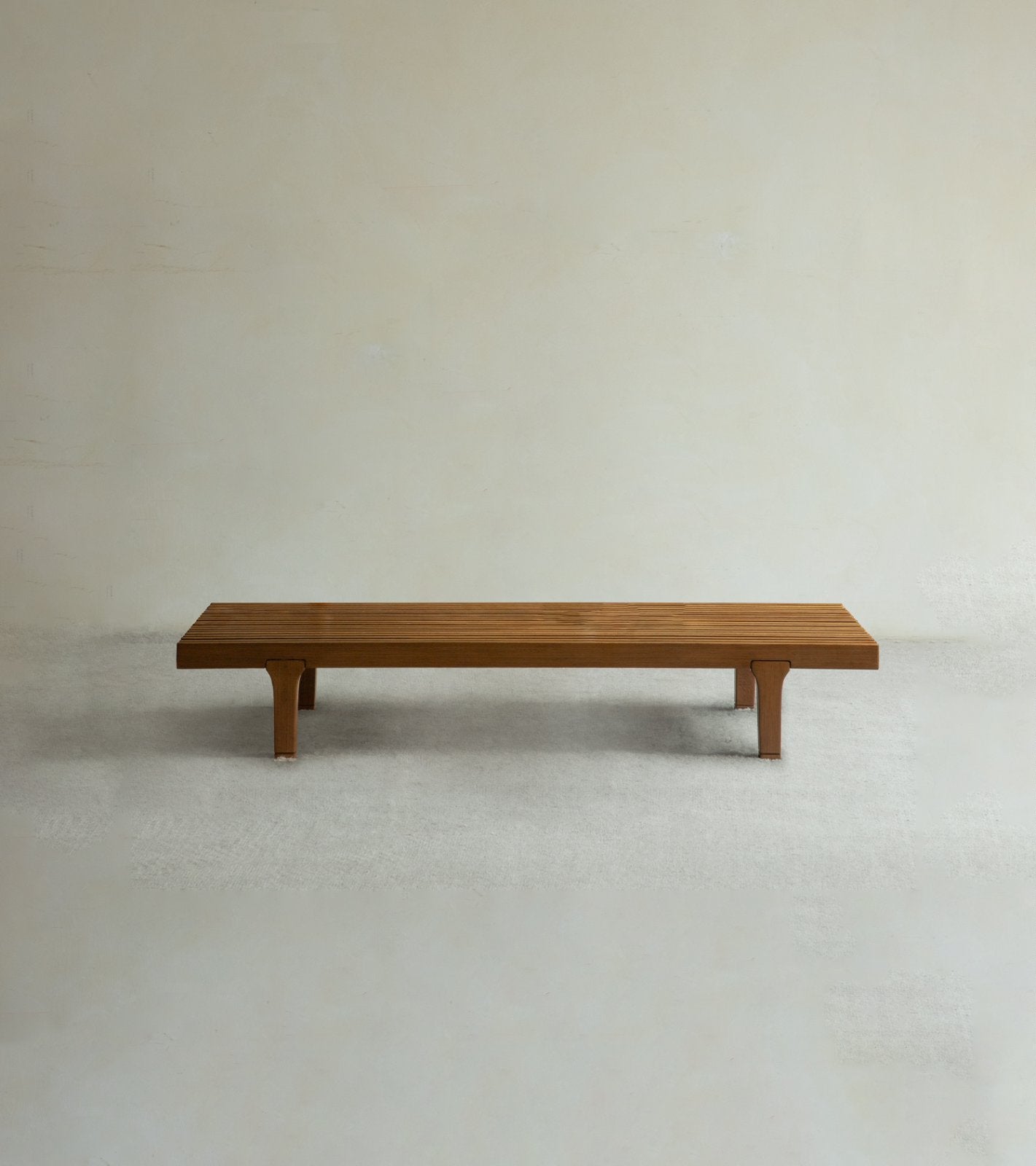 ZM Daybed Coffee Table in Teak Wood - Minimalist design, low profile and slatted tabletop
