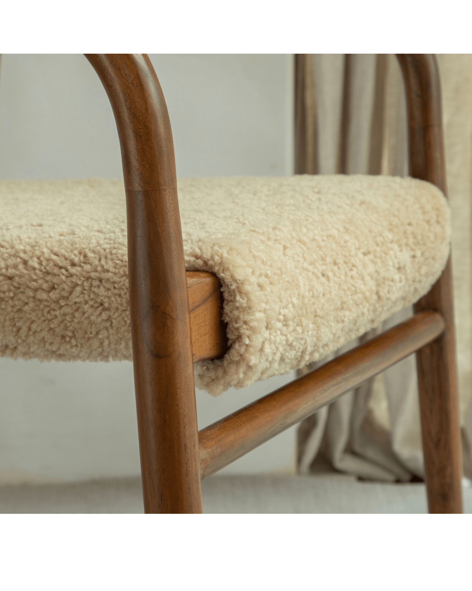 Crescent Shearling Chair - ZM Home