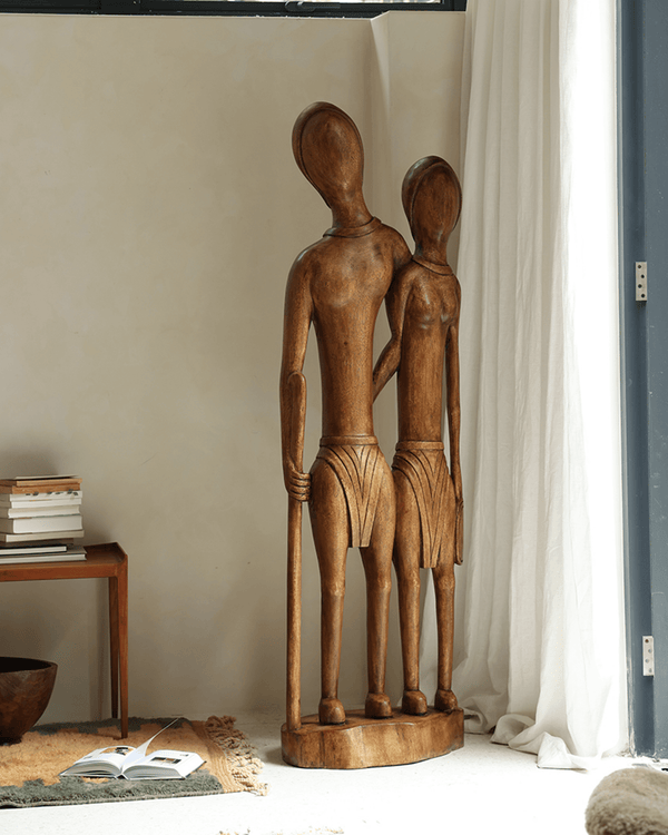 Tribal Wooden Sculpture - ZM Home