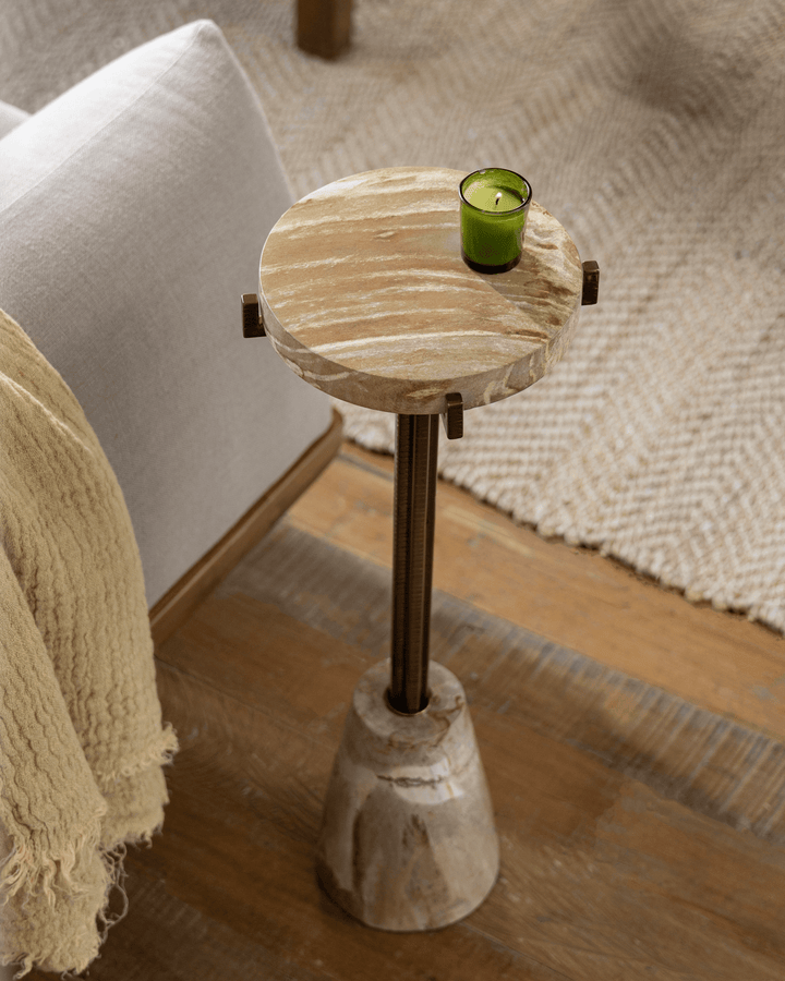 Lolli Petrified Wood Side Table - ZM Home
