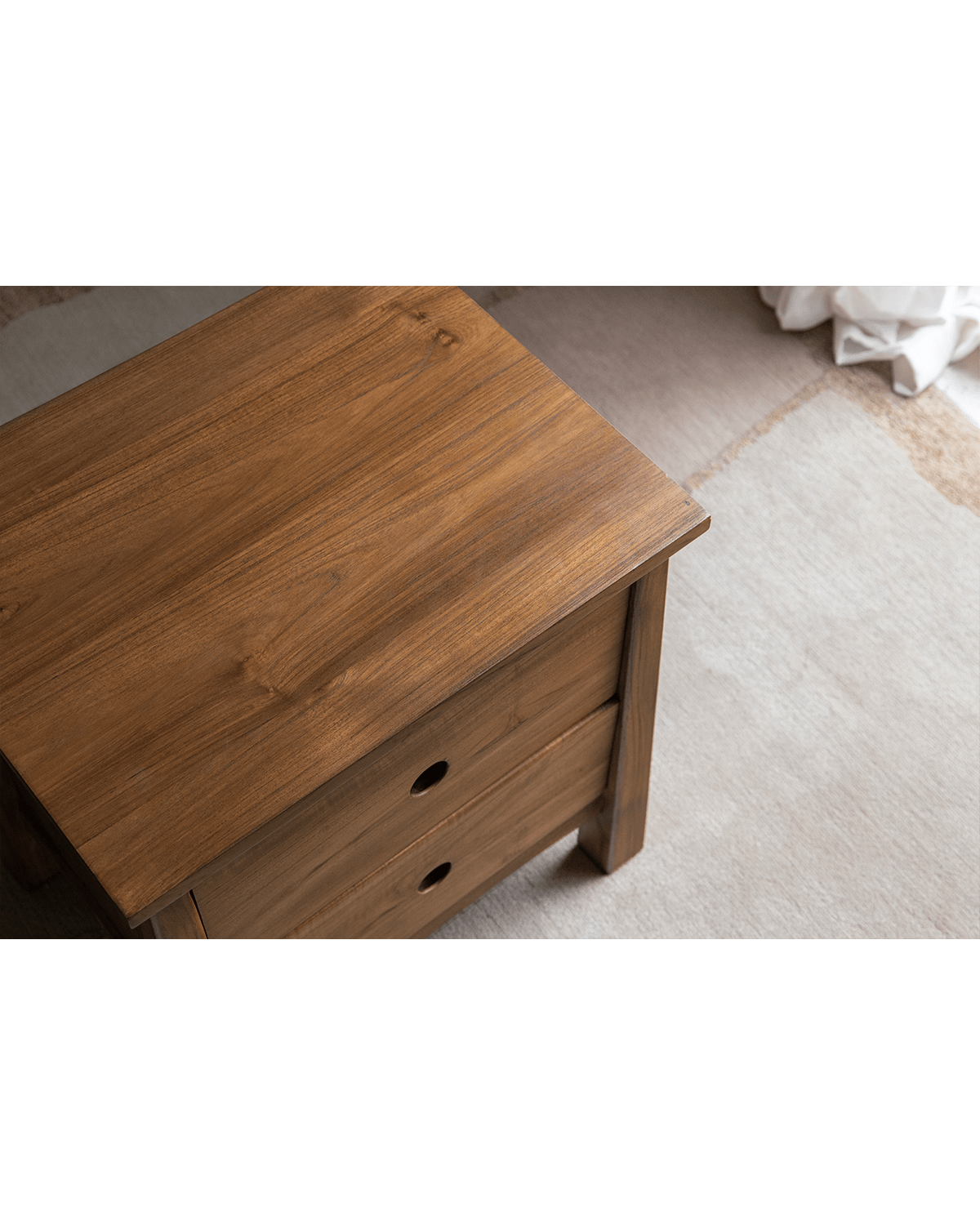 ZM Home Astral Nightstand with two drawers, wooden construction, modern bedroom furniture