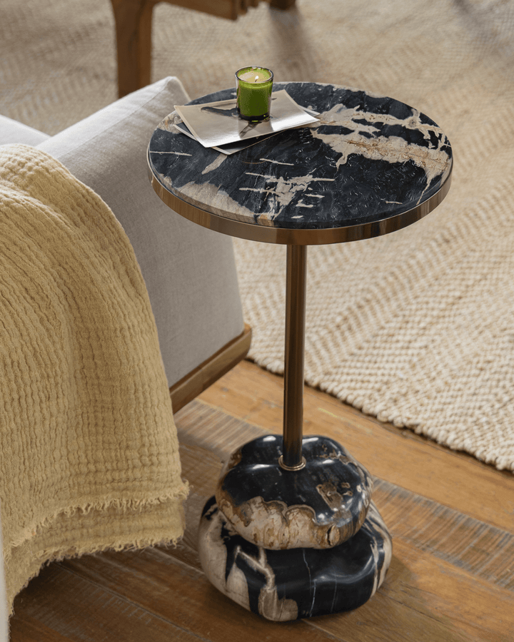 Lolli Petrified Wood Side Table - ZM Home
